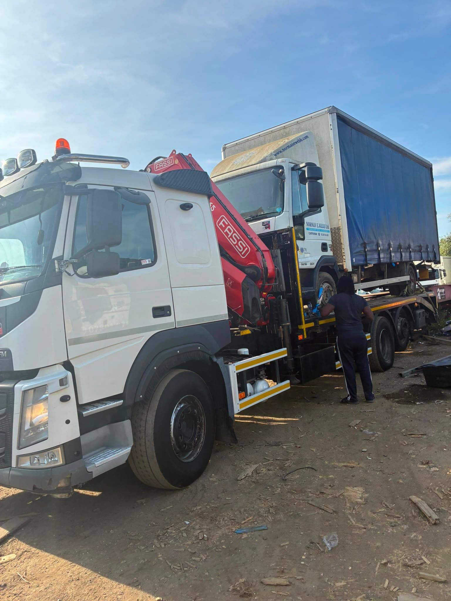 Crane and machinery loading
